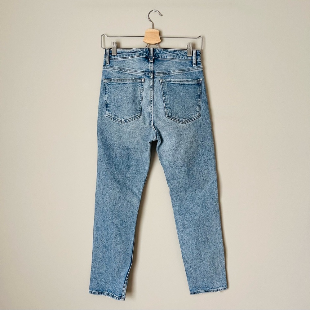 {Zara} Slim Fit High Rise Ripped Blue Jeans - Picture 3 of 3